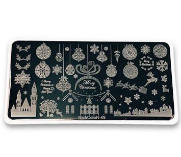 Пластина для стемпінгу Richcolor 049 новорічна
