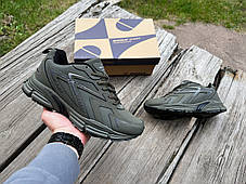 Чоловічі шкіряні кросівки BONA 840B Green/Black хакі водонепроникні, фото 4