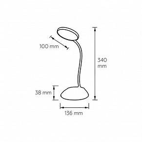 Світильник настільний SMART EUROLAMP 6W 2800-6500K dimmable USB+BATTERY білий (LED-TLB-6W(white)USB), фото 4