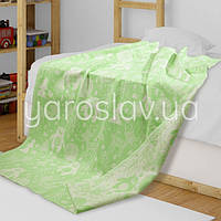 Детское одеяло для новорожденных Мишки Хлопок, Зеленый, 100х140