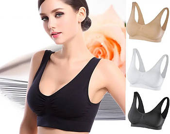 Бюстгальтер безшовний Ahh Bra комплект із 3 штук Розмір L ліфчики без кісточок і чашок коригувальний Ах Бра