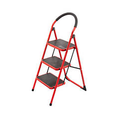 Драбина на 3 сходинки з килимками 380*260 мм, висота 1131 мм, до верхньої сходинки 729 мм INTERTOOL LT-0037