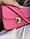 Сумка жіноча Celine Teen Triomphe Bag in Shiny Calfskin Pink Селін яскраво-рожевий DN091, фото 3