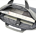 Сумка для ноутбука та документів червона 15,6" портфель для ноутбуку 15 дюймів на ремені червоно-сірий, фото 2