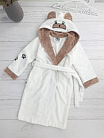 Красивый белый халат для девочки Bellezza В-4, Белый, Рост 116-128 (6-8 лет)