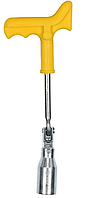 Ключ до свічок двигунів шарнірний VOREL : М21, пластикова ручка, l= 260 мм [20/40]