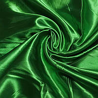 Ткань атлас зеленый, цвет травы