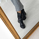 Шкіряні зимові напівчобітки на невеликому підборі 36-41, фото 6