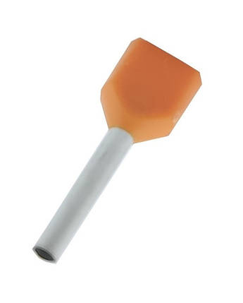 Наконечник гільза для 2х проводів TE0510 помаранчевий Ny95500123, фото 1