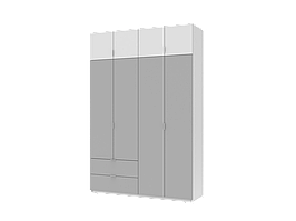 Розпашна Шафа для одягу Doros Лукас Білий / Cірий 180х50х240 (80737073)