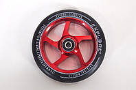 Колесо для трюкового самоката 120 мм дюралевый диск Explore Scooter Wheel красный + ABEC 9