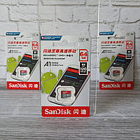 Карта памяти, флешка, накопитель SanDisk Ultra SD 64Gb U1 A1 class 10 Для камер, дронов, телефонов