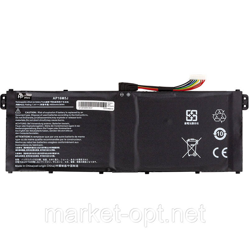 Акумулятор PowerPlant для ноутбуків Acer Aspire 1 A114-32 (AP16M5J) 7.4V 4800mAh