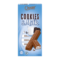 Шоколад молочний зі вершковою начинкою та шматочками печива Cookies & Milk Choceur 200 г Німеччина