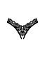 Мереживні стрінги Obsessive Donna Dream crotchless thong XL/2XL Black, відкритий доступ  18+, фото 4