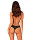 Мереживні стрінги Obsessive Donna Dream crotchless thong XL/2XL Black, відкритий доступ  18+, фото 8