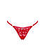 Мереживні стрінги Obsessive Lacelove thong XL/2XL Red, низька посадка  18+, фото 4