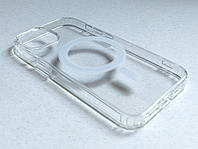 Apple iPhone 14 защитный чехол Clear Case Magnetic с MagSafe прозрачный, с бортиками з ударопрочного силикона