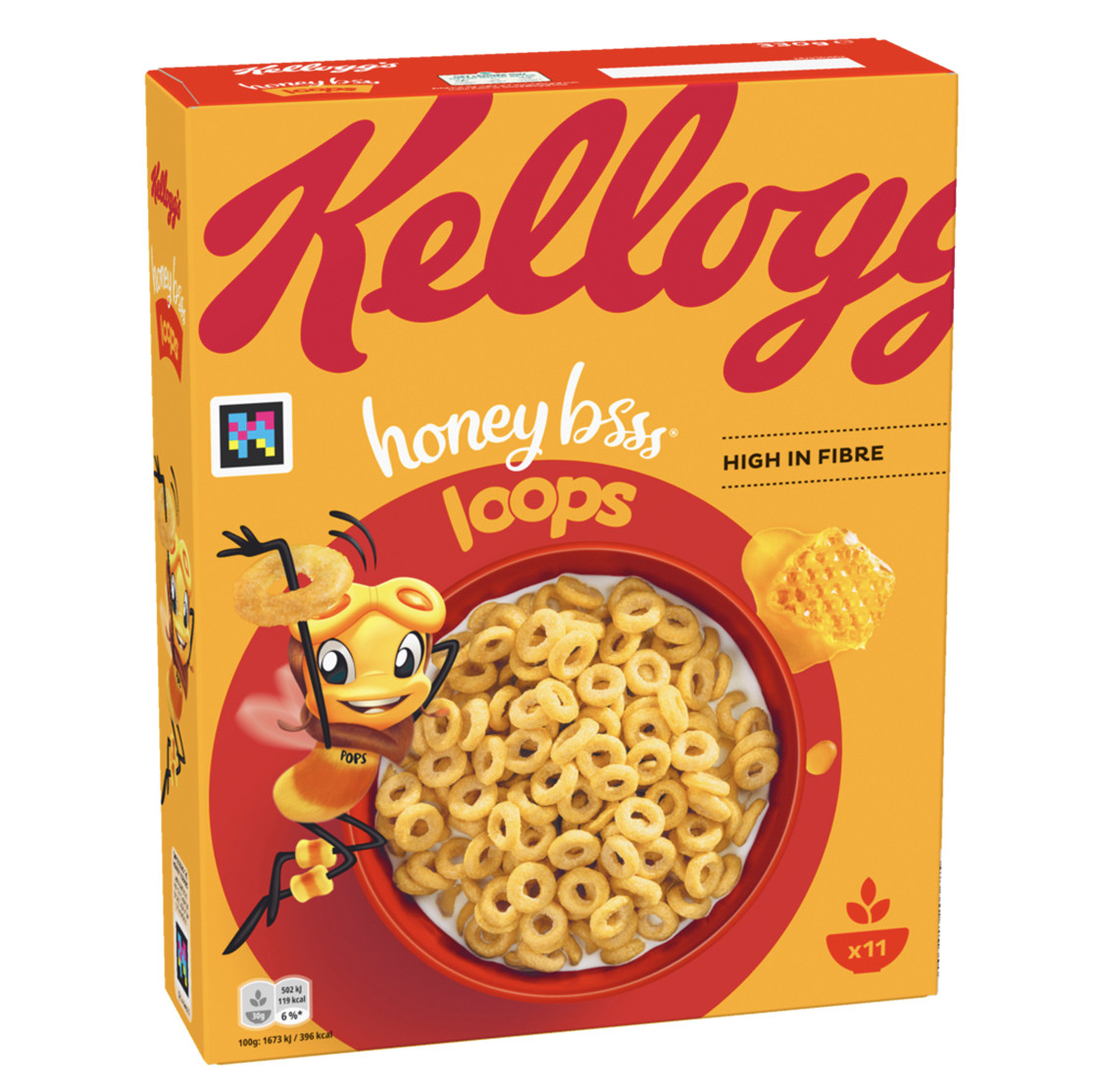 Kellogg's Honey Bsss Loops Медові кільця 330g, фото 1