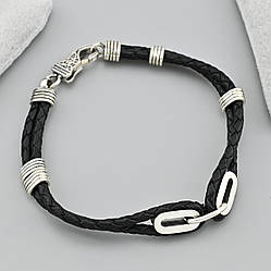 Браслет шкіряний БС17146 ширина 5 мм довжина 20