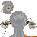 2шт Адаптер чебурашка для кріплення активних навушників на шолом FAST ARC FMA Helmet Rail кронштейн чебурашки на каску ФАСТ Олива, фото 7