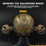 2шт Адаптер чебурашка для кріплення активних навушників на шолом FAST ARC FMA Helmet Rail кронштейн чебурашки на каску ФАСТ Олива, фото 5