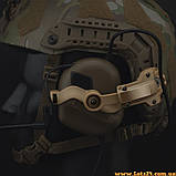 2шт Адаптер чебурашка для кріплення активних навушників на шолом FAST ARC FMA Helmet Rail кронштейн чебурашки на каску ФАСТ Олива, фото 4