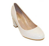 Жіночі туфлі білі для нареченої на середньому стійкому підборі 36 38, фото 6