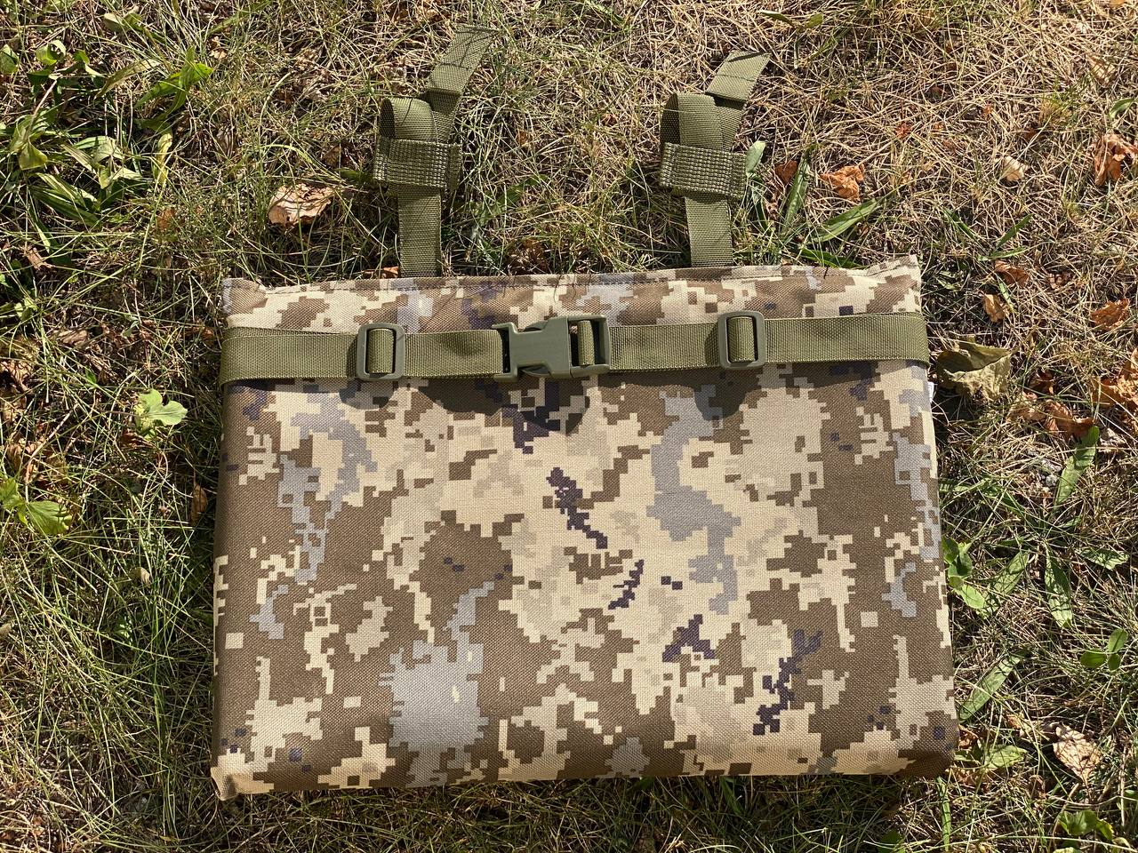 Тактичний каремат для сидіння на надійній системі MOLLE 20мм (Піксель)(Олива)(Мультикам)