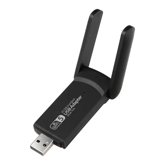 WiFi USB AC1300 адаптер для комп'ютерів, телевізорів Т2 приставок медіа приставокUSB 3.0 Wi-Fi адаптер 2.4