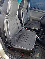 Чехлы на сиденья авто ВАЗ 2108, 2109, 21099, 2115 полный комплект PILOT серые кожзам+ткань