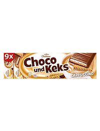 Choceur Choco and Keks Батончики з молочного шоколаду з печивом і молочною начинкою зі смаком капучино 300g