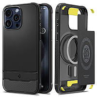 Чехол Spigen Rugged Armor MagFit для iPhone 15 Pro Matte Black (ACS06703)