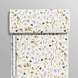 Бязь "Луг" сухоцвіти з метеликами та бджолами на білому тлі № М-3166, фото 8