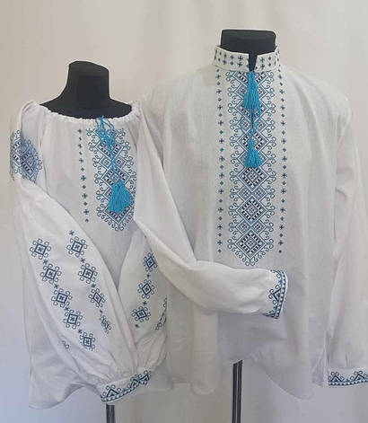 Вишиванки (домоткане полотно біле) "Любомир+Любава", фото 1