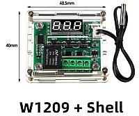 Термореле термостат у корпусі W1209 DC 12V Цифровой мини термостат