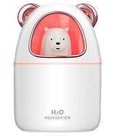 Увлажнитель воздуха с подсветкой Humidifier H20 8023 350мл bear белый