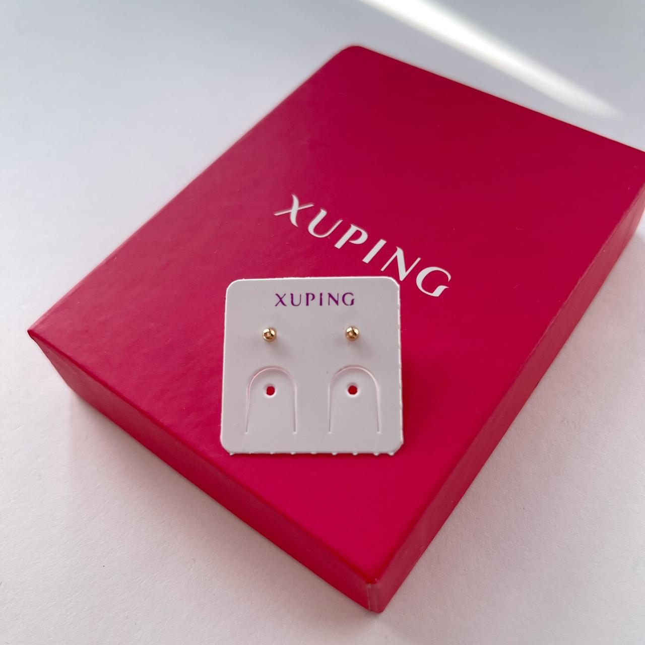 Сережки позолота Xuping Гвоздики пусети Золото 2 мм S15137