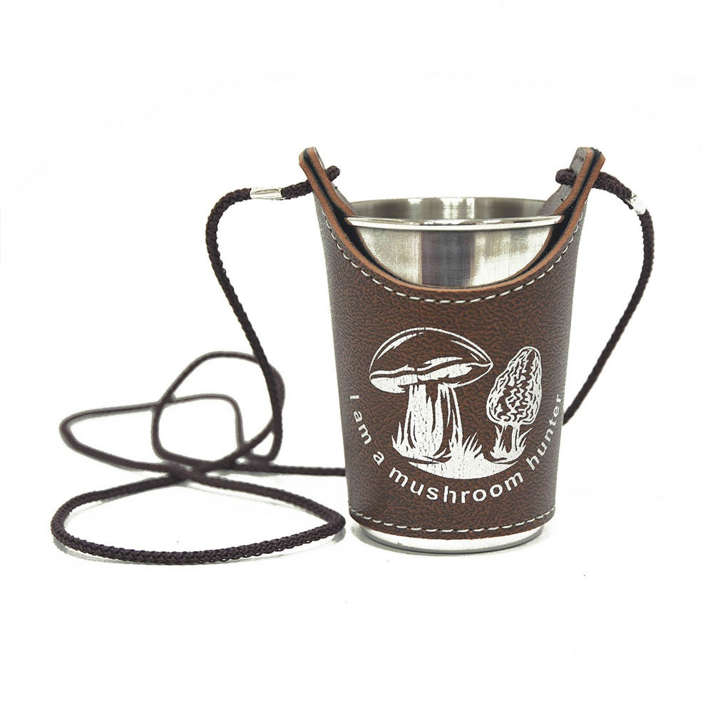 Сувенірна чарка в чохлі « I am a mushroom hunter», об'єм - 170мл, Acropolis SHB-1zg, фото 1