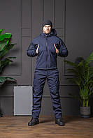 Тактичний водовідштовхувальний костюм Soft-Shell (380 г/м2) Темно-синій ДСНС