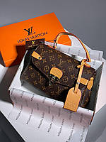 Сумка женская Louis Vuitton Madeleine BB Brown Caramel (коричневая) KIS01128 стильная изящная LV