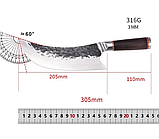 Ніж кухонний ручний ківки YAMY&CK LZJ-18, фото 3