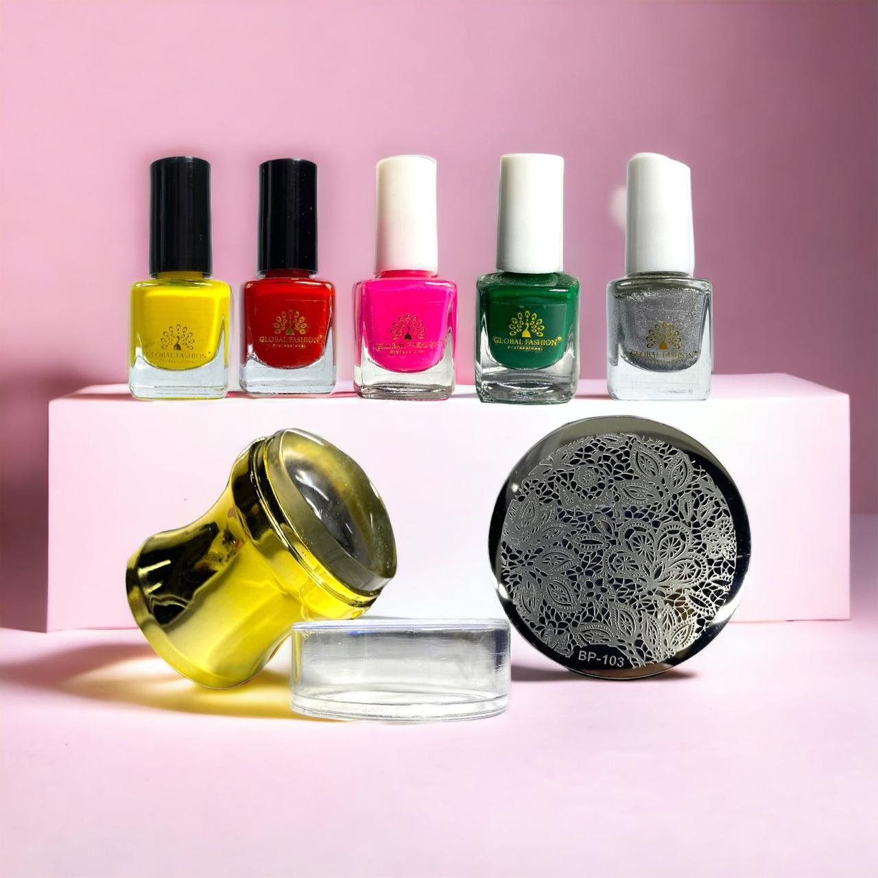 Набір для стемпінгу із лаками Global Fashion