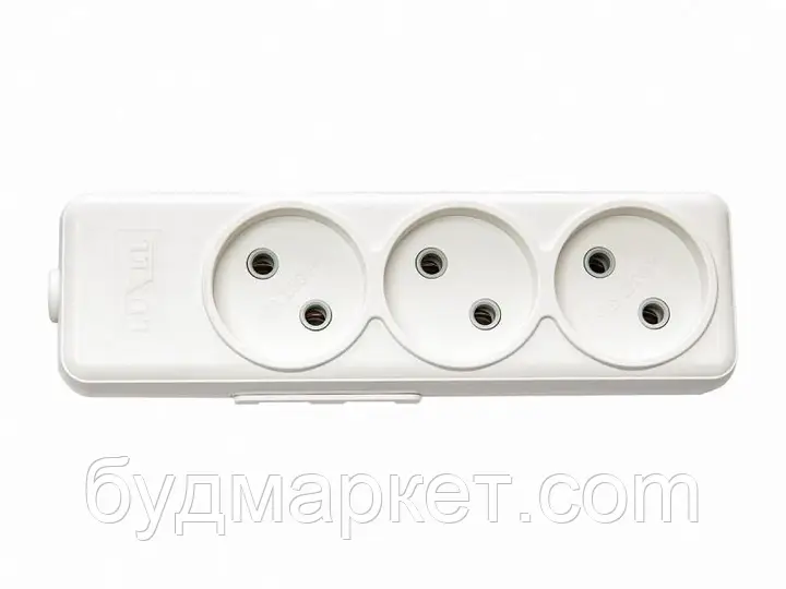 Колодка AURA для подовження. 3 гнізда без заземлення. 7321