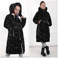 Підліткова зимова куртка на дівчинку від 14 років (зріст 146 152 158 164) Модне тепле пальто пуховик для підлітків дівчат - зима