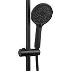 Набір сантехніки Kroner KRP Graz – SCH063, душова стійка із чорним квадратним змішувачем у комплекті, фото 7