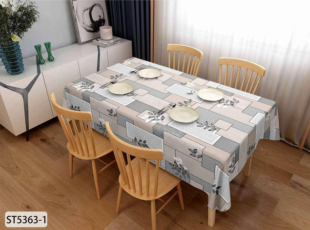 Стильна клейонка для кухні на тканинній основі, ширина 137 см, фото 1