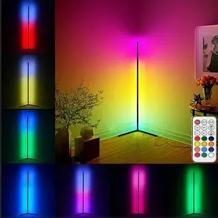 Лампа світлодіодна RGB підлогова кутова з пультом керування STEND 1,2 м