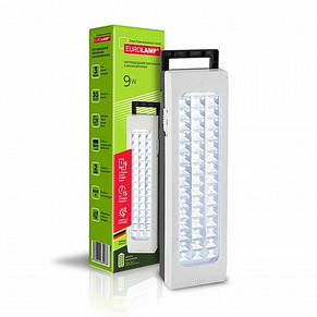 Світлодіодний акумуляторний світильник EUROLAMP 45 SMD 9W 6500-7000K сонячна батарея (EM-45SMD/9W(S)), фото 1