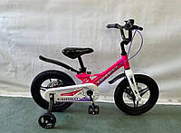 Детский велосипед 14" дюймів 2-х колісний Corso «REVOLT» MG-14507 МАГНІЄВА РАМА розовый
